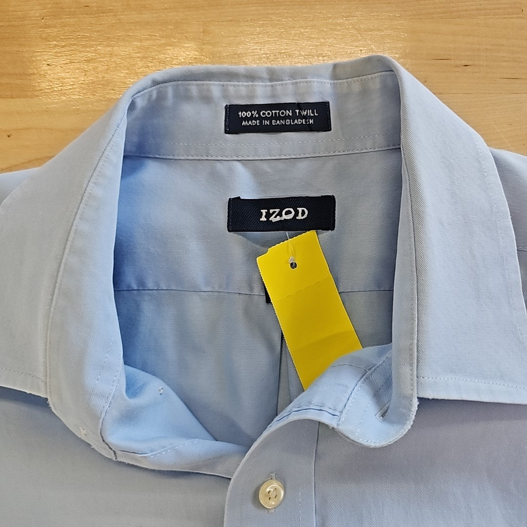 Izod Size L Blue MENS Button Down Shirt