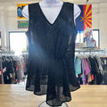 Chelsea28 Size S Black Velvet Mesh Preloved Tank