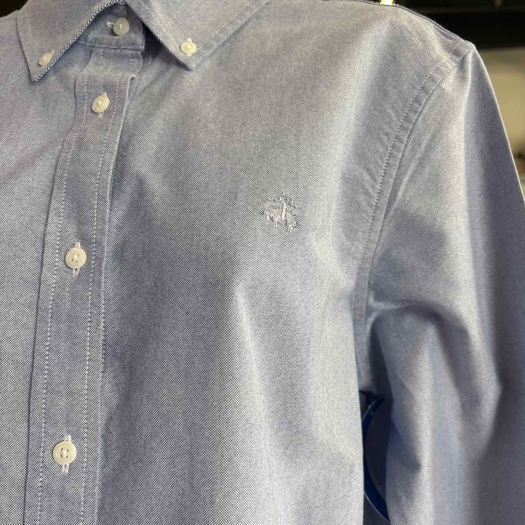 Brooks Bros. Size 12 Blue Preloved MENS Button Down Shirt