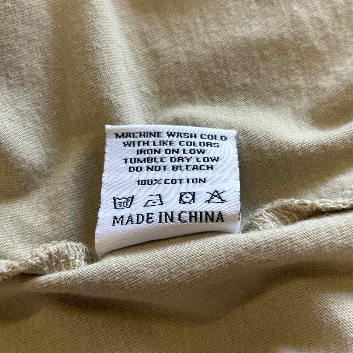 Bruce Lee Size XL Tan Preloved MENS T-shirt
