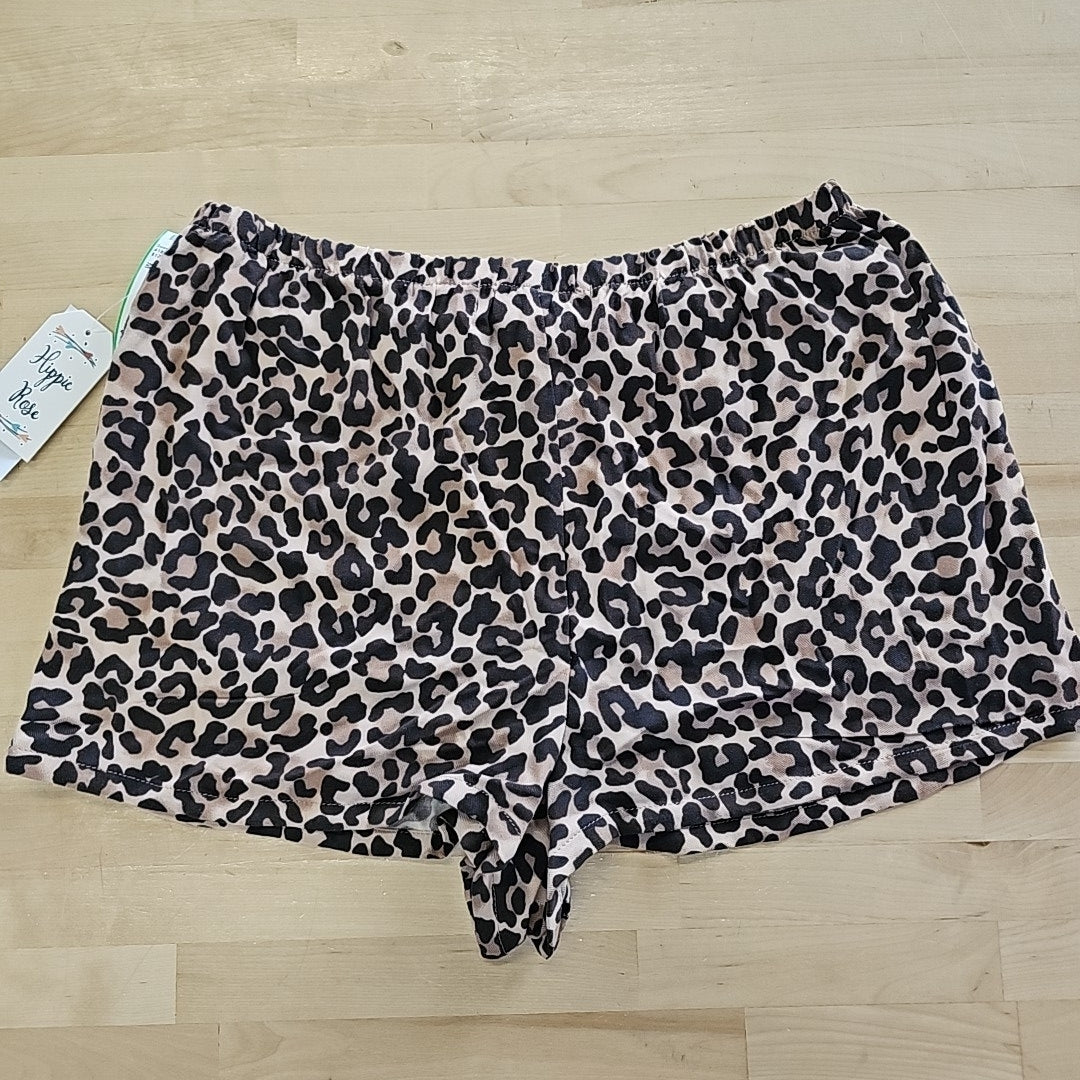 Hippie Rose Juniors' Leopard Pull-on Drawstring Shorts - Sand Leopard - M