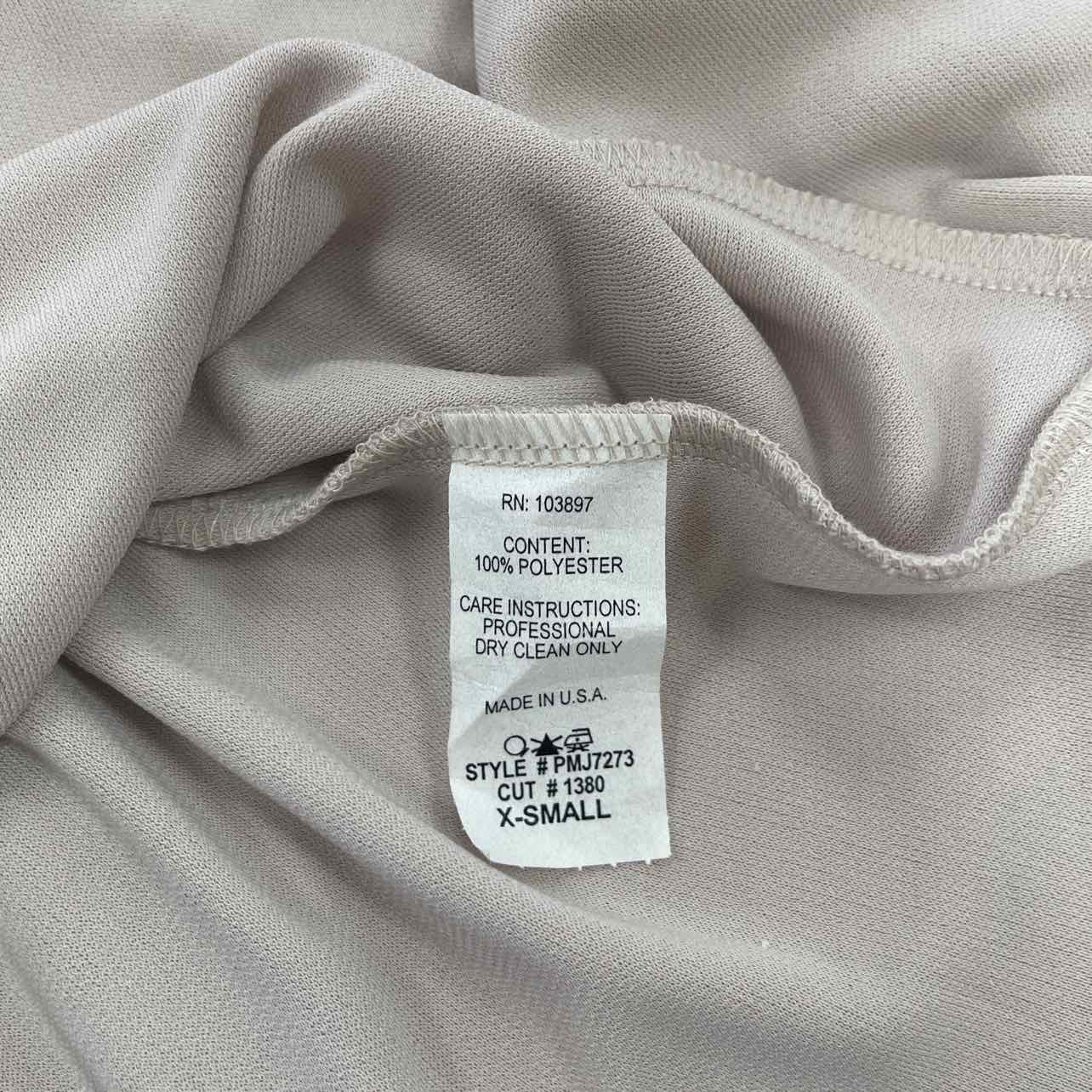 White House Black Market Size XS Tan/Cream Dress