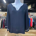 Banana Republic Size S Navy Preloved Blouse LS