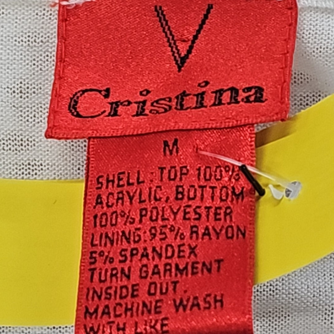 V Cristina Size M Cream Knit Tunic