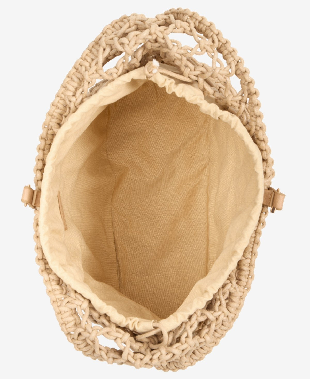 INC Beige Kahtt Macrame Hobo Bag