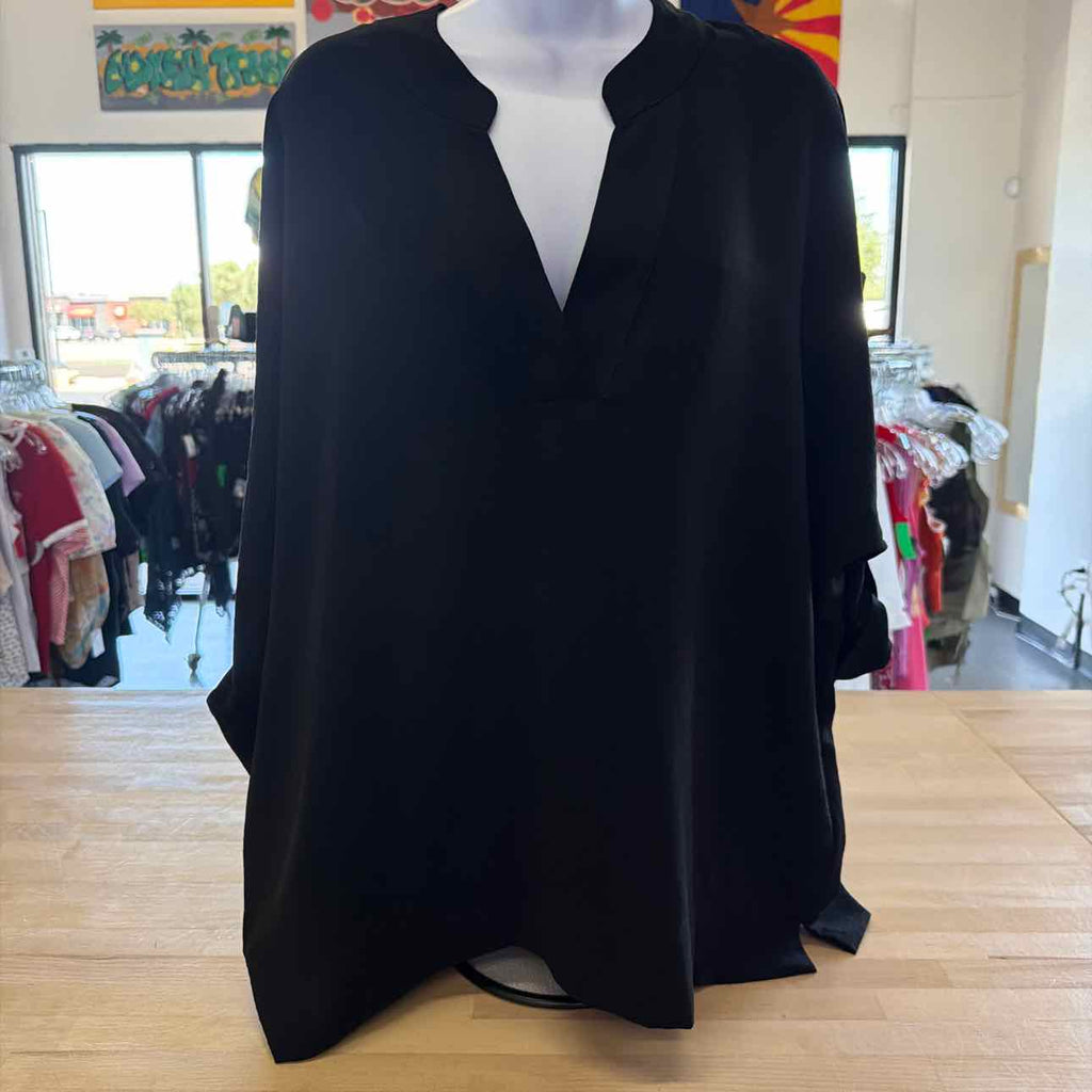 Calvin Klein Size L Black Preloved Blouse LS