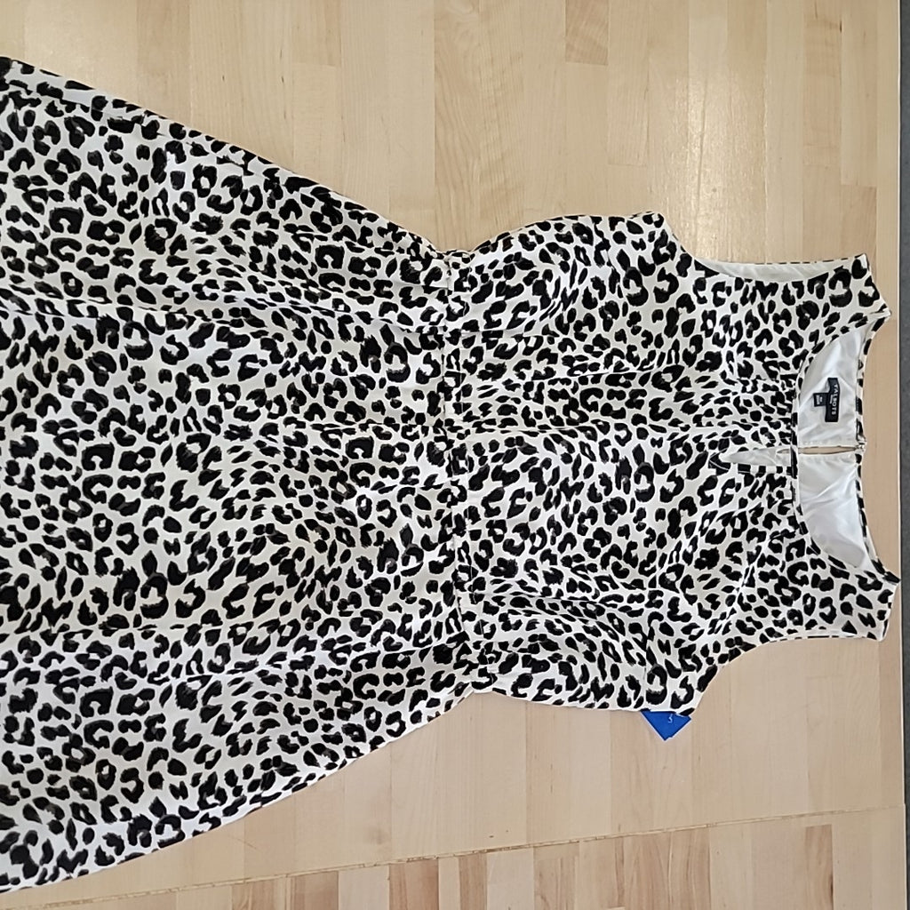 Talbots Size 6 White & Black Dress