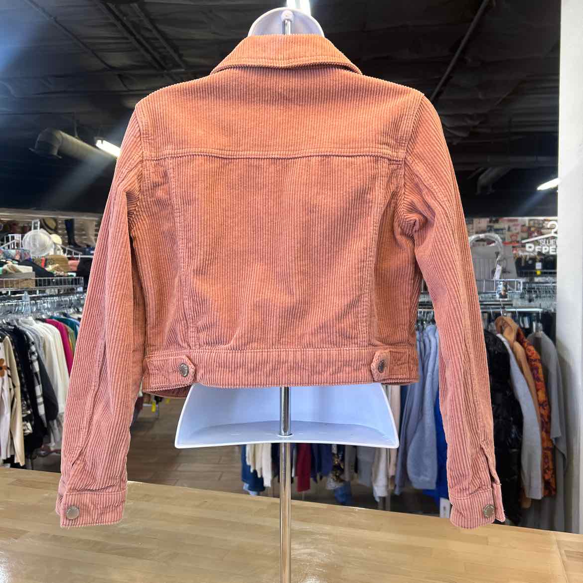 dip Size S Pink Ribbed Preloved Jacket