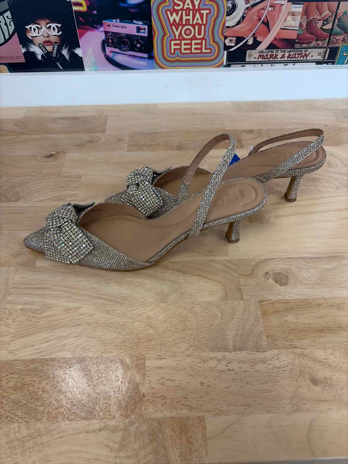 INC Size 8 Women's Gevira Pointed-Toe Slingback Pumps