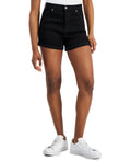 Celebrity Pink Juniors' 4" High-Rise Curvy Denim Shorts - Black - 0