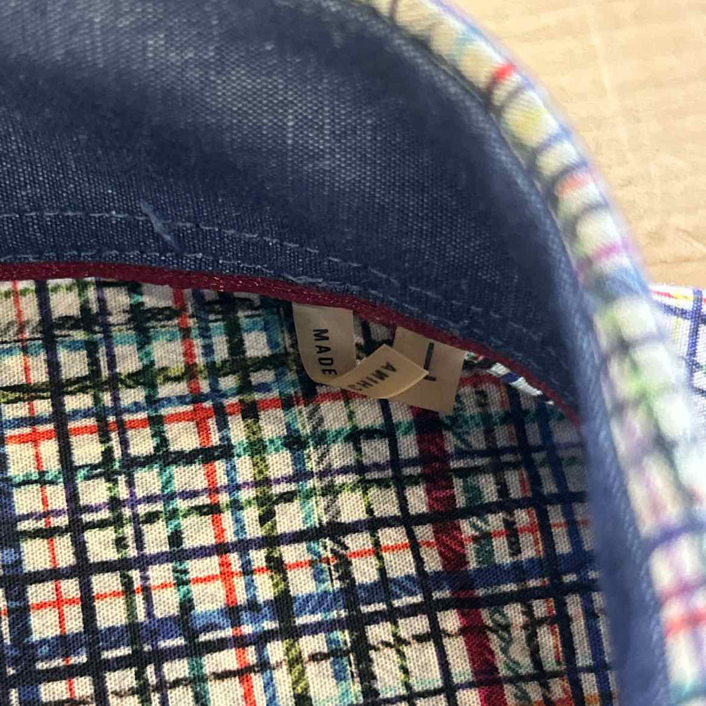 Bugatchi Size M Blue Red MENS Button Down Shirt