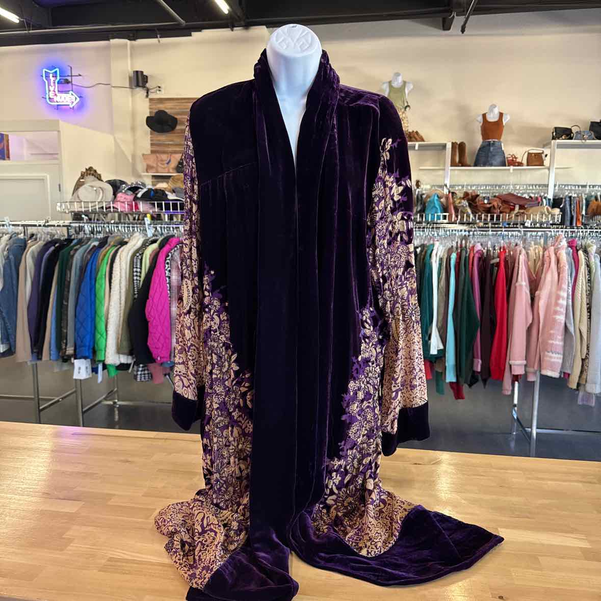 Vintage rose Size XXL Purple Duster