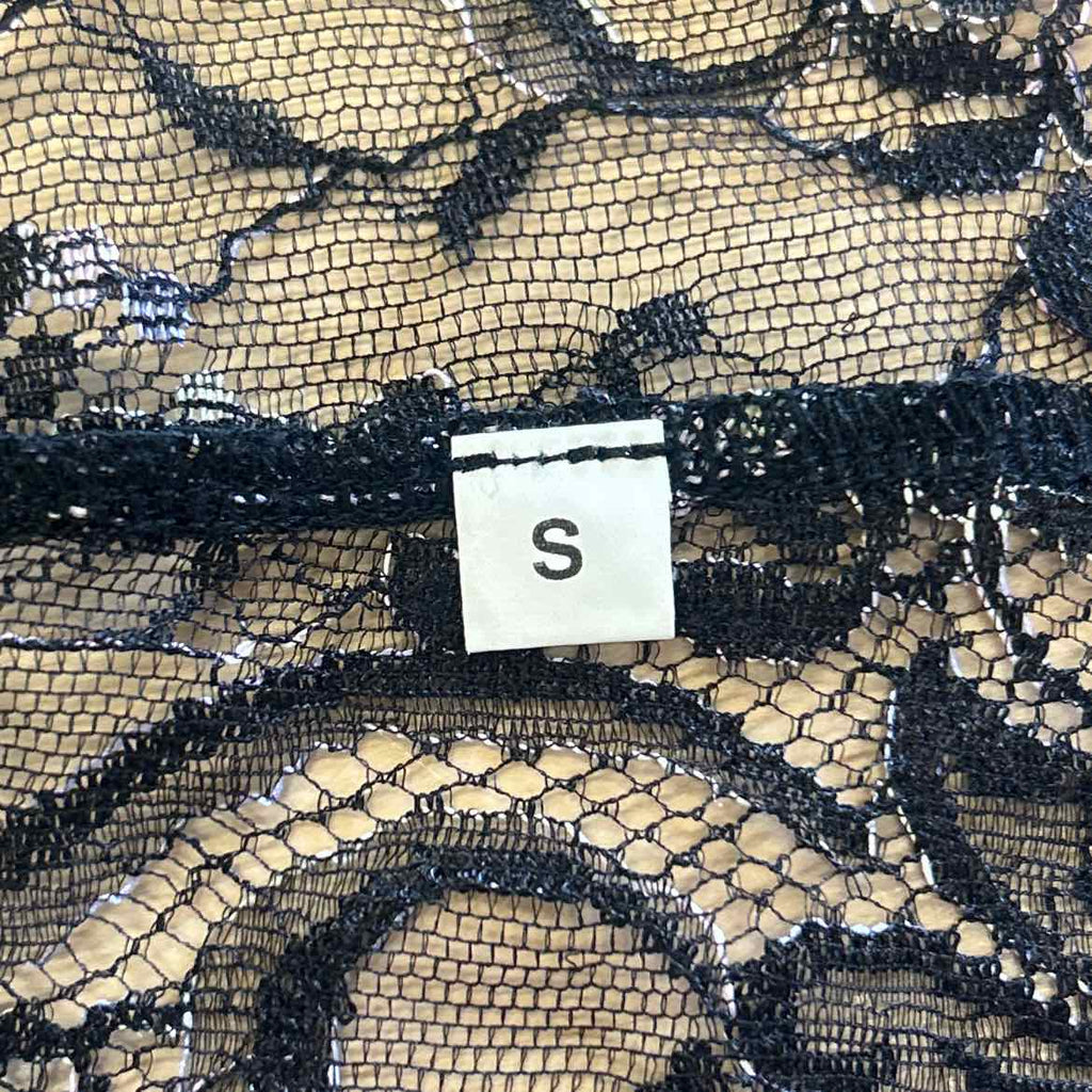 Coconut Beach Size S Black Lace Preloved Coverup