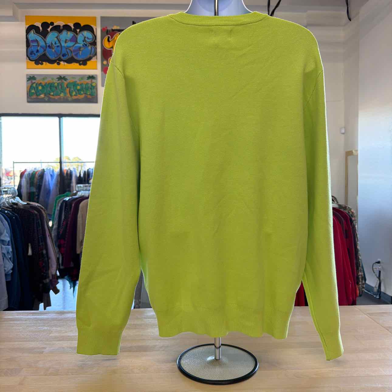 Mode of One Men's Regular-Fit Crewneck Sweater, Created for Macy's - Acid Green