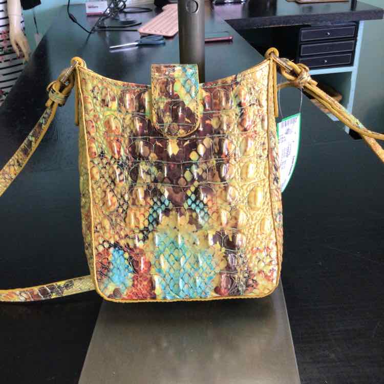 Brahmin Yellow Print Handbag