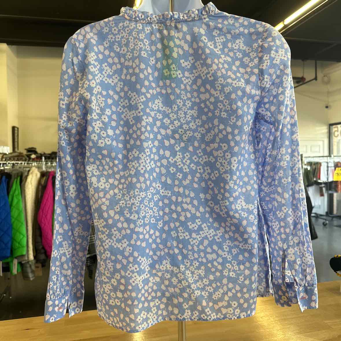 Talbots Size P Blue Blouse