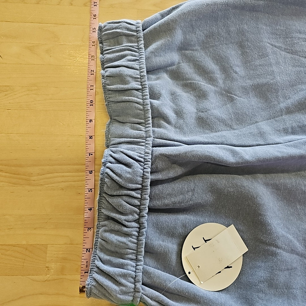 Planet Heart Juniors' Foldover-Waistband Wide-Leg Sweatpants - Rustic Blue