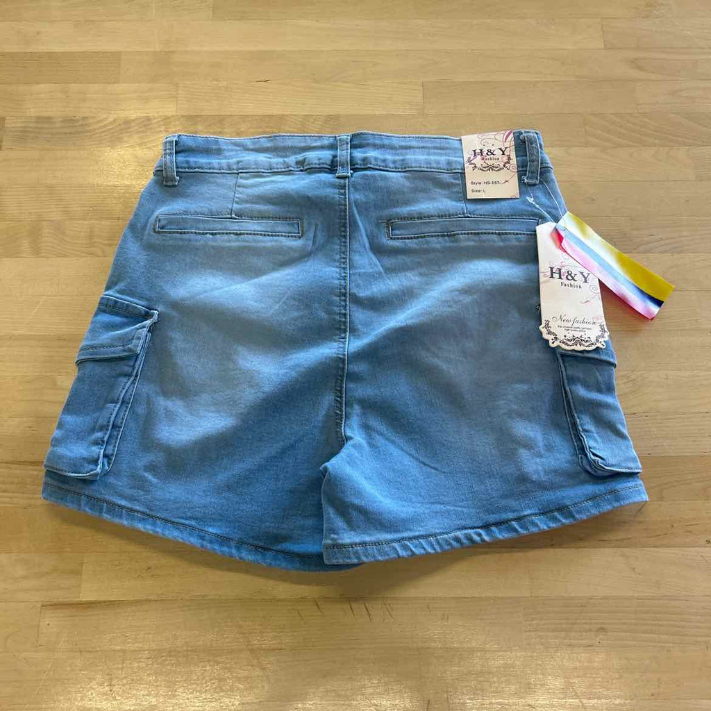 H&Y Women Size L Blue New Shorts