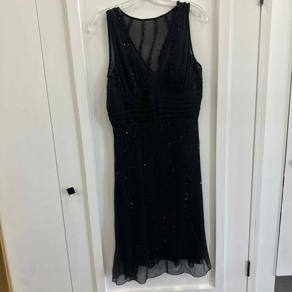 Stenay Size 10 Black Beaded Dress