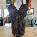 Angie Size L Black Rayon Preloved Blouse SS