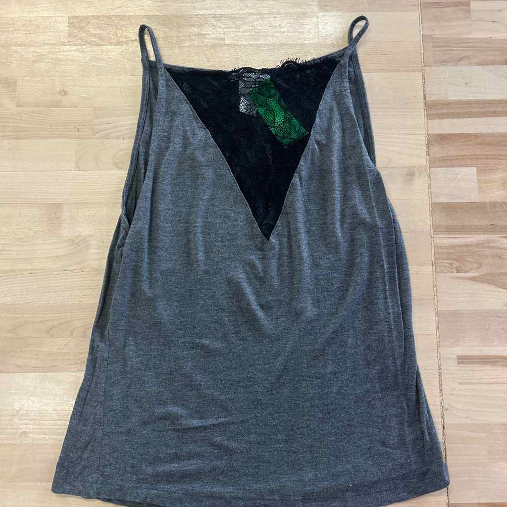 H&M Size M Gray Lace Preloved Tank