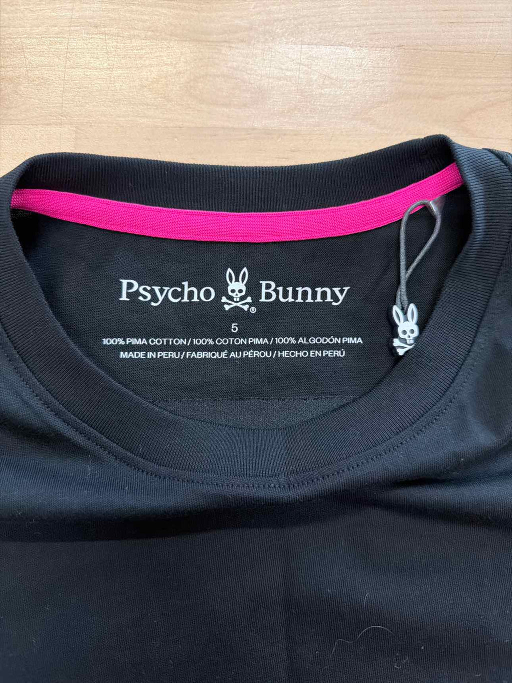 Psycho Bunny Size 5 Black T-shirt