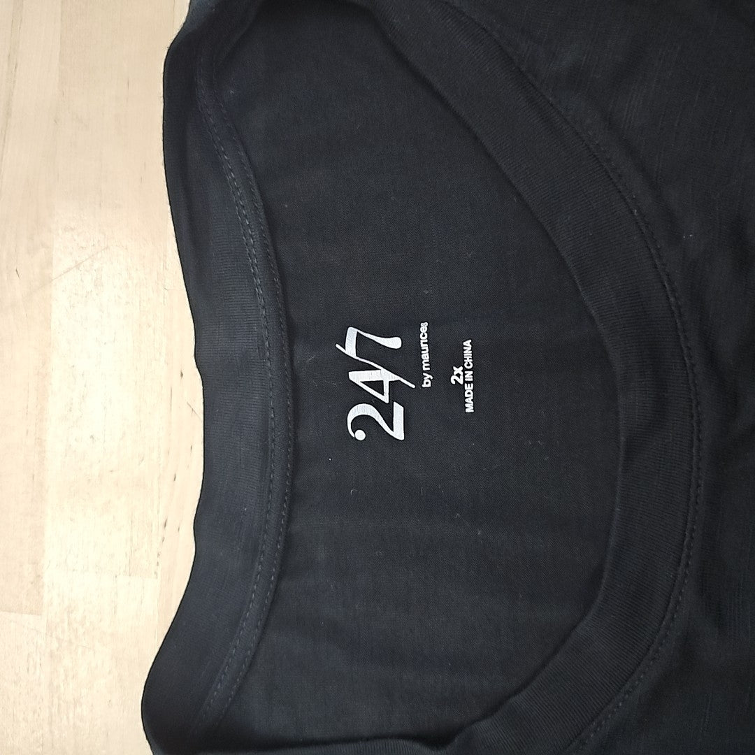 24/7 Size 2X Black Shirt