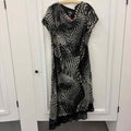 Positive Attitude Size 20 Black & beige Polyester Preloved Dress