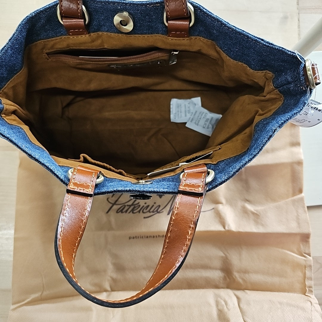 Patricia Nash Varedo Medium Denim Satchel Dark Denim