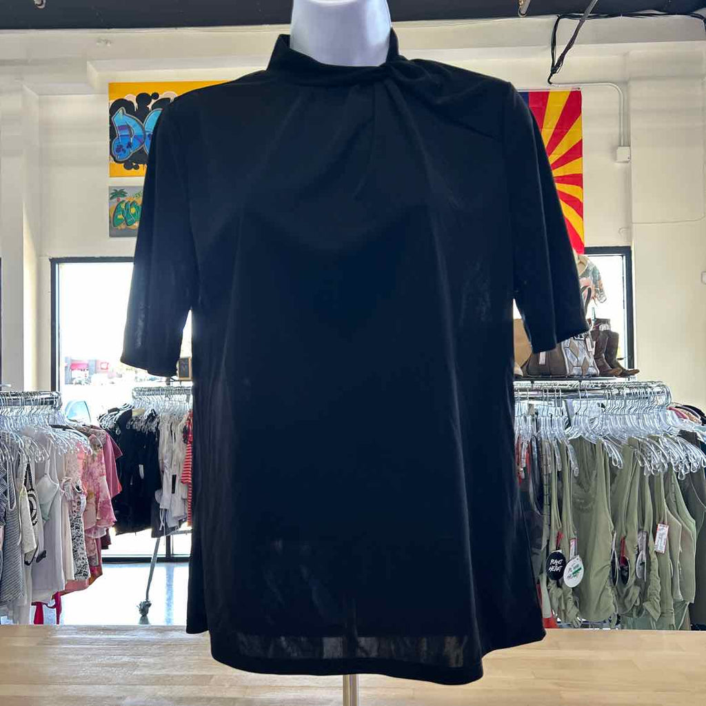 Worthington Size S Black Preloved Blouse SS