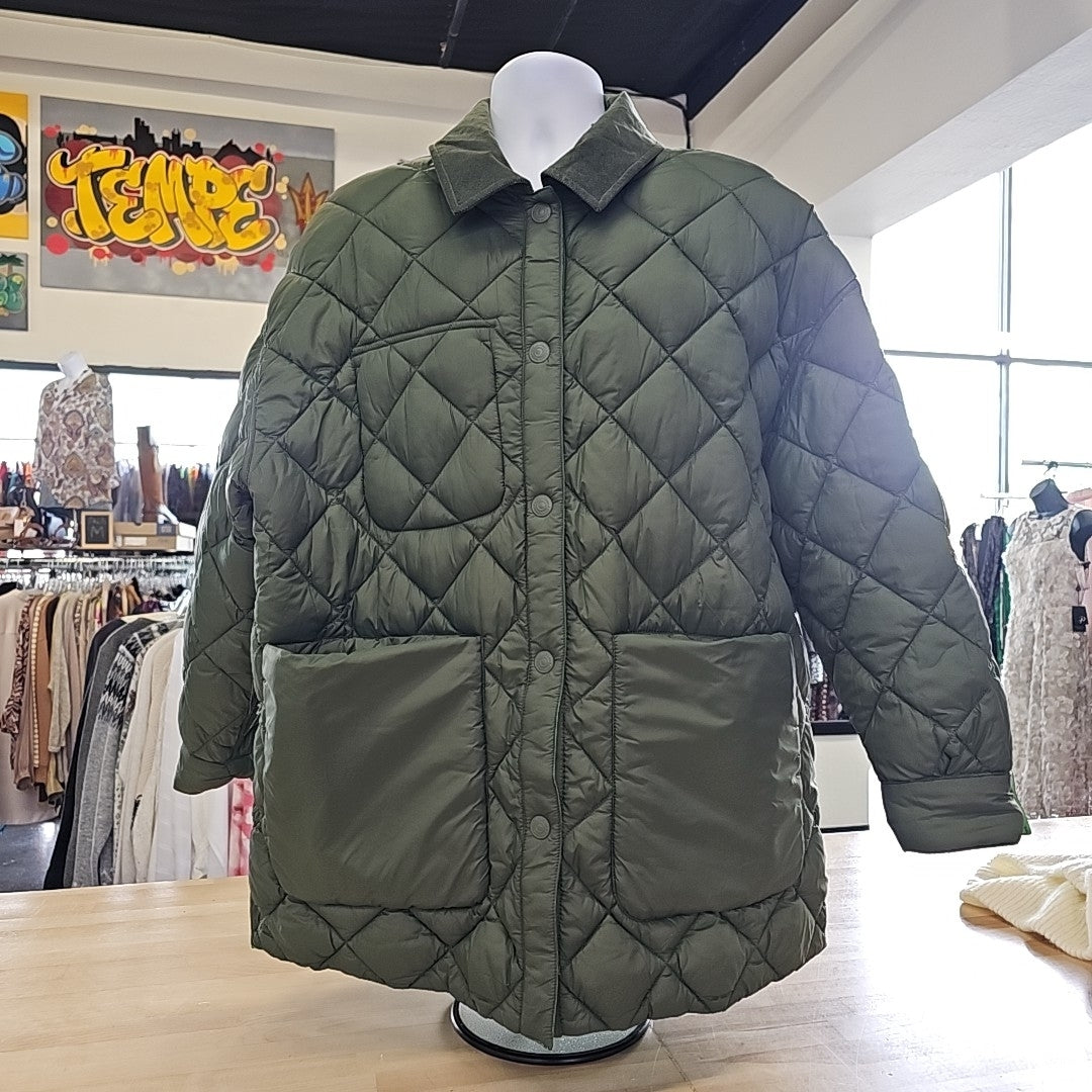 Calvin Klein Womens Reversible Barn Quilted Jacket