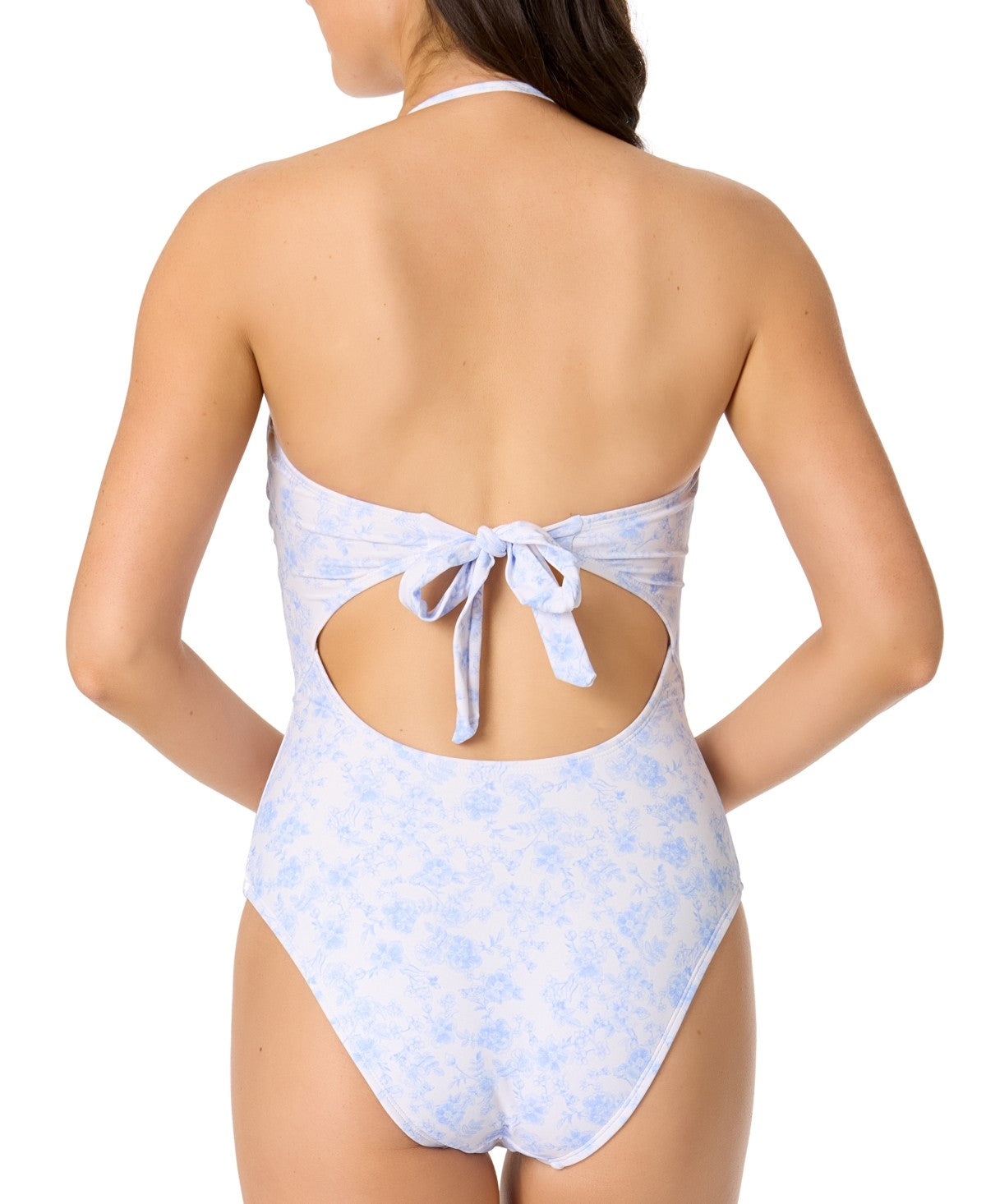 Salt + Cove Juniors' Bow Cutout One-Piece Swimsuit