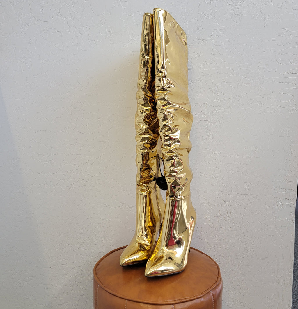 INC Gold Boots Sz 7