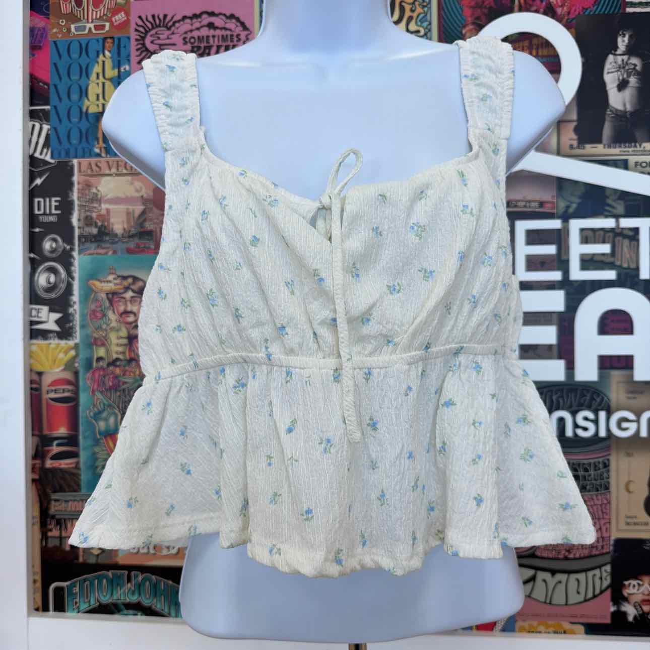 pink rose Size L White Blue New Tank