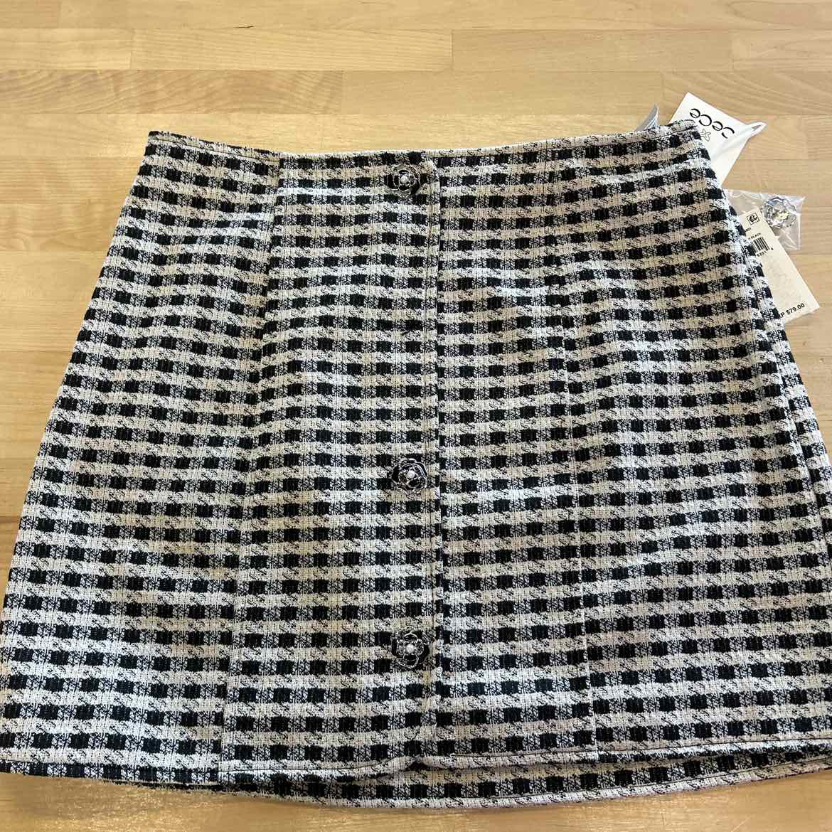 CeCe Women's Button-Front Knit Mini Skirt