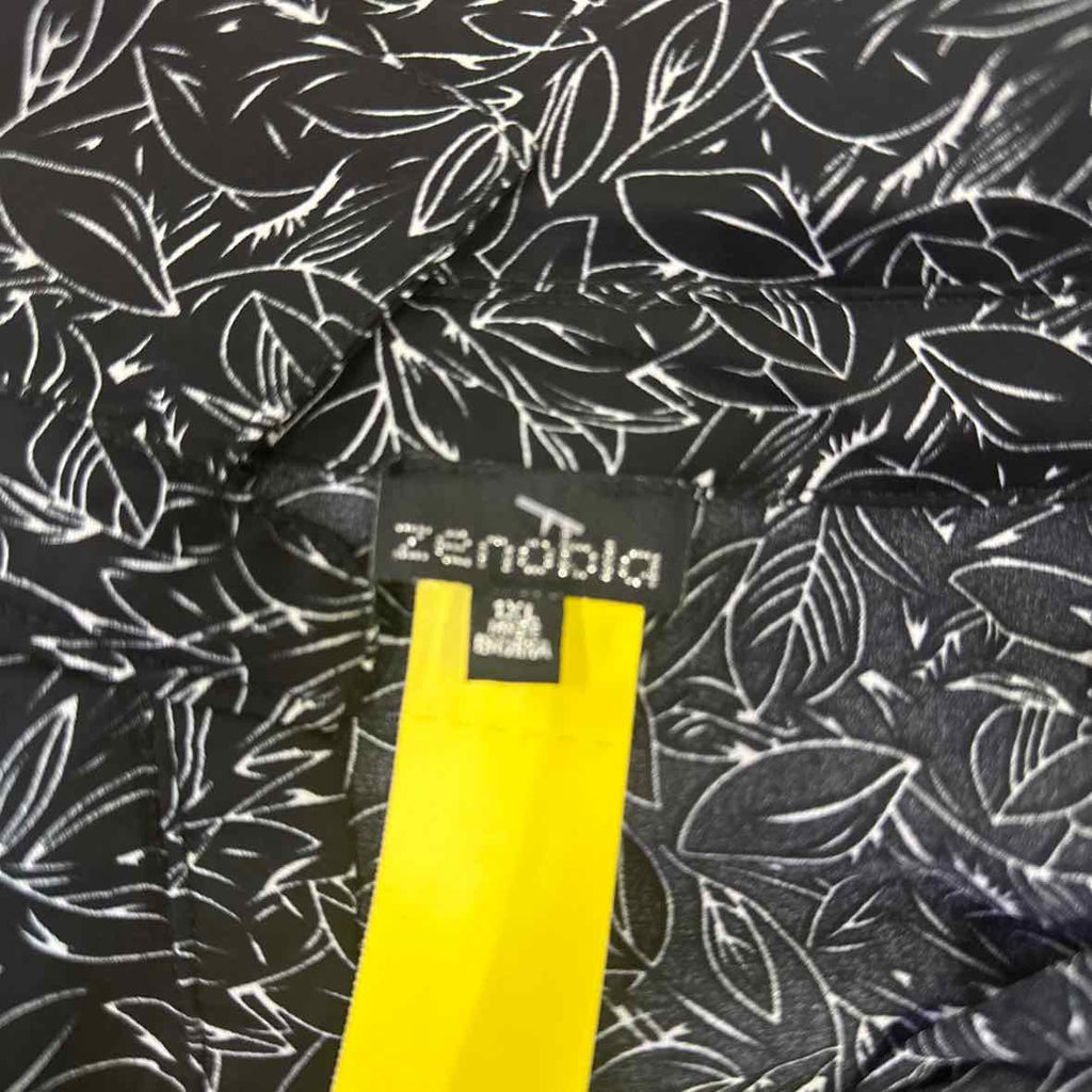 Zenobia Size 1X Black Blouse