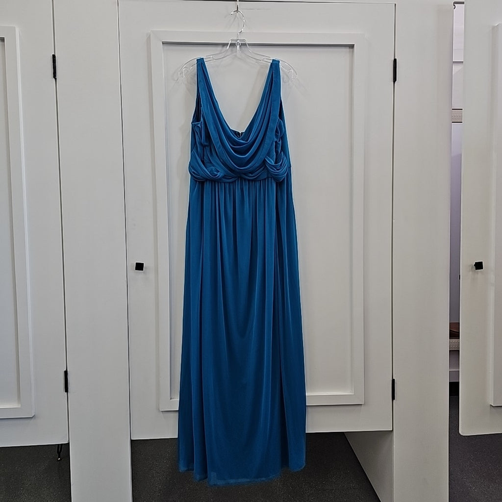 David's Bridal Size 14 Blue Used Dress