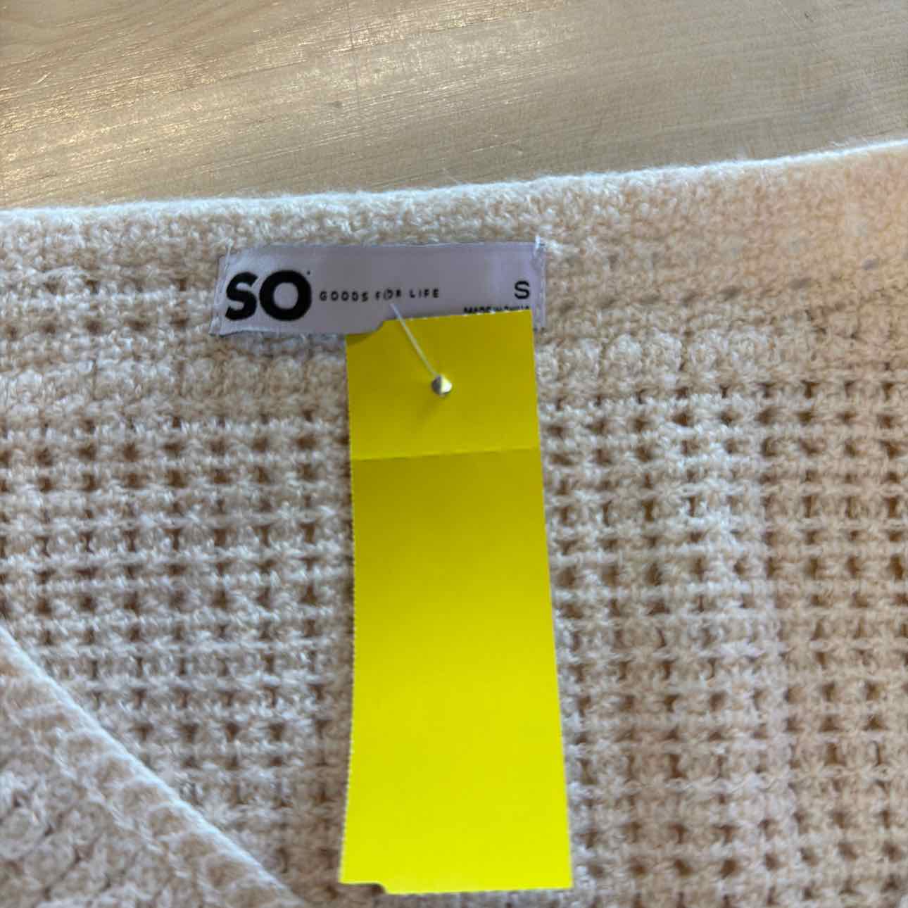 So Size S Tan Cardigan