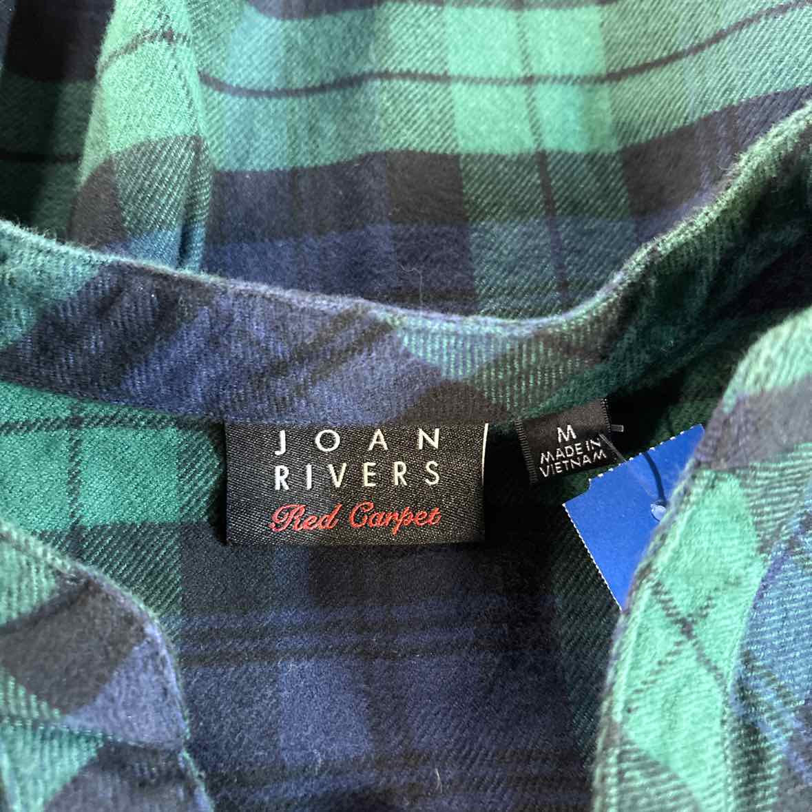 Joan Rivers Size M Green & blue Prints Knit Top