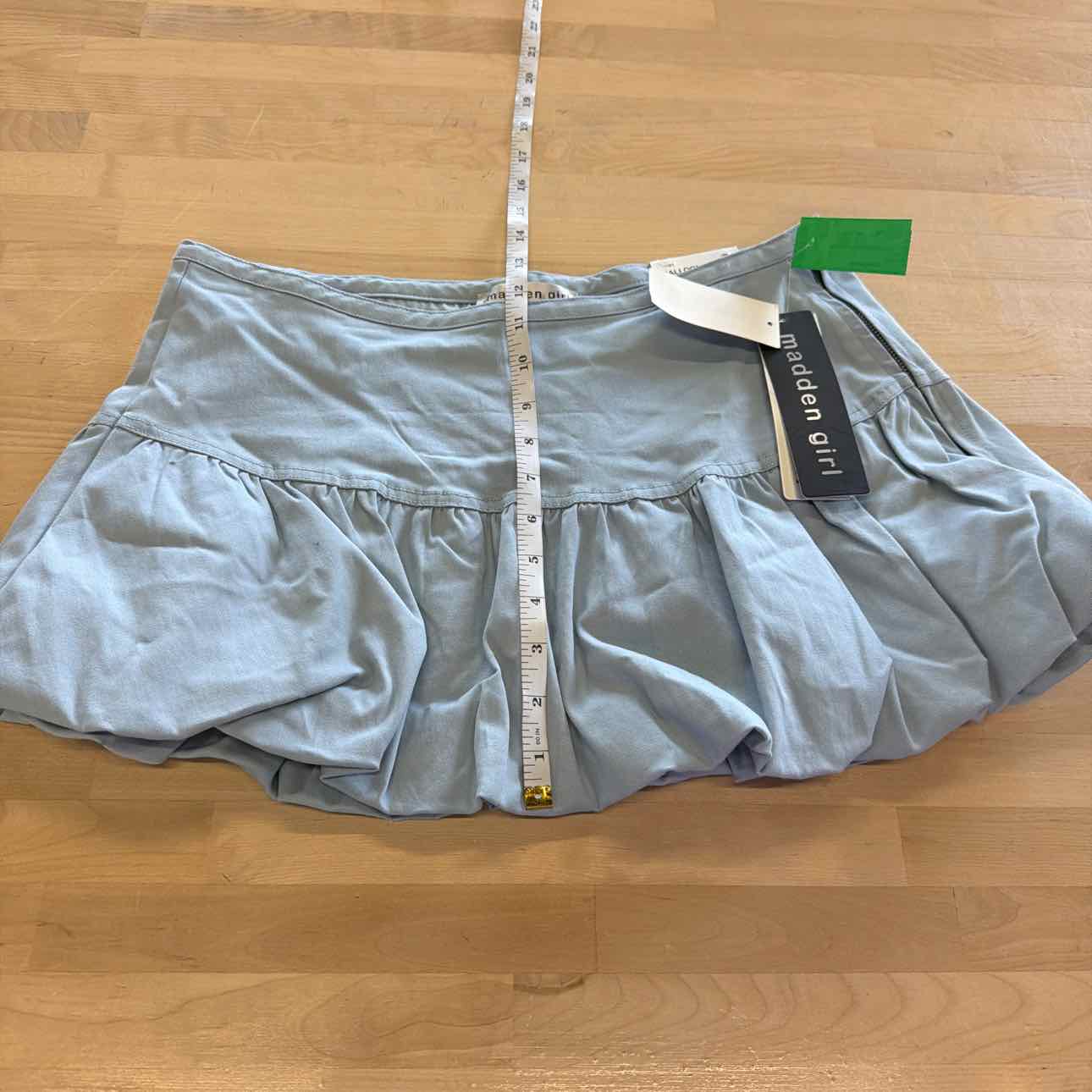 Madden Girl Juniors' Bubble Mini Skirt - Light Wash