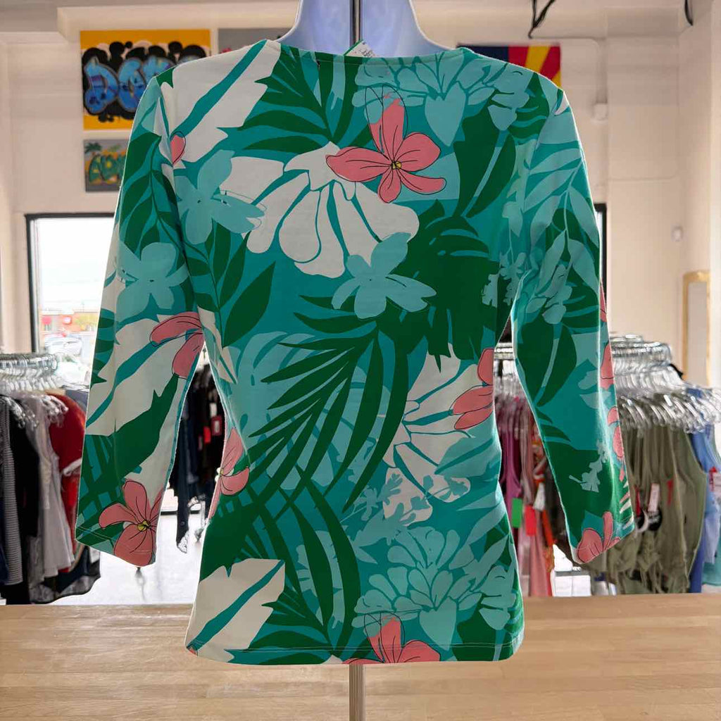 Boston Proper Size S Green Preloved Blouse LS