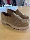 Paul Green Paisley Lug Loafer  Size 7.5 Beige Suede Preloved