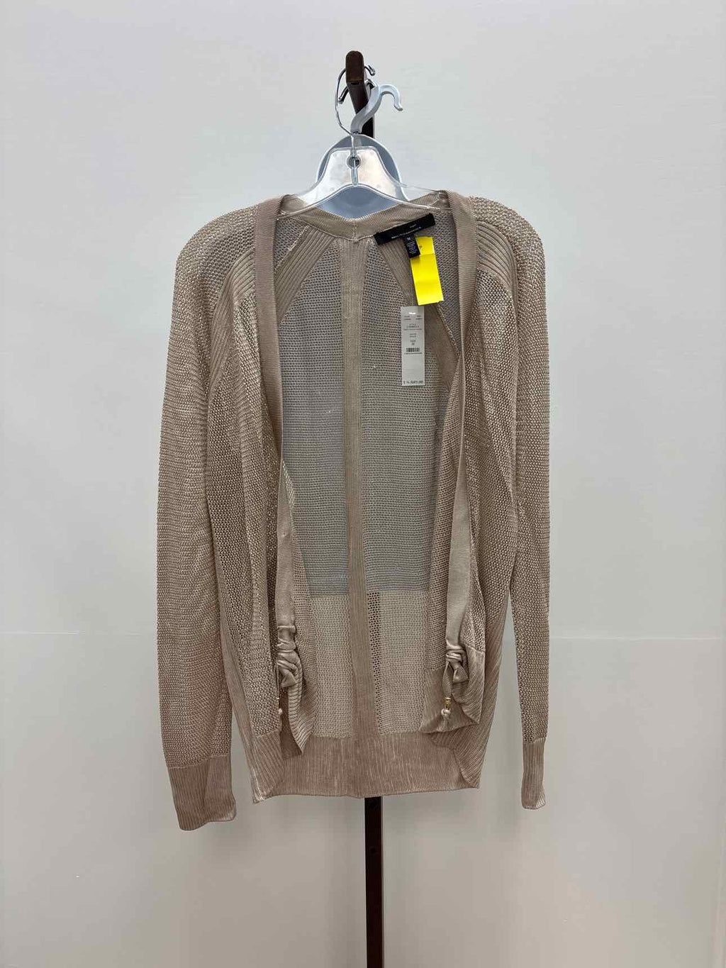 White House Black Market Size M Tan Knit New Cardigan