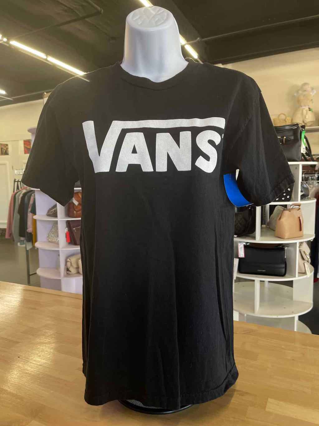 Vans Size S Black Preloved T-Shirt SS