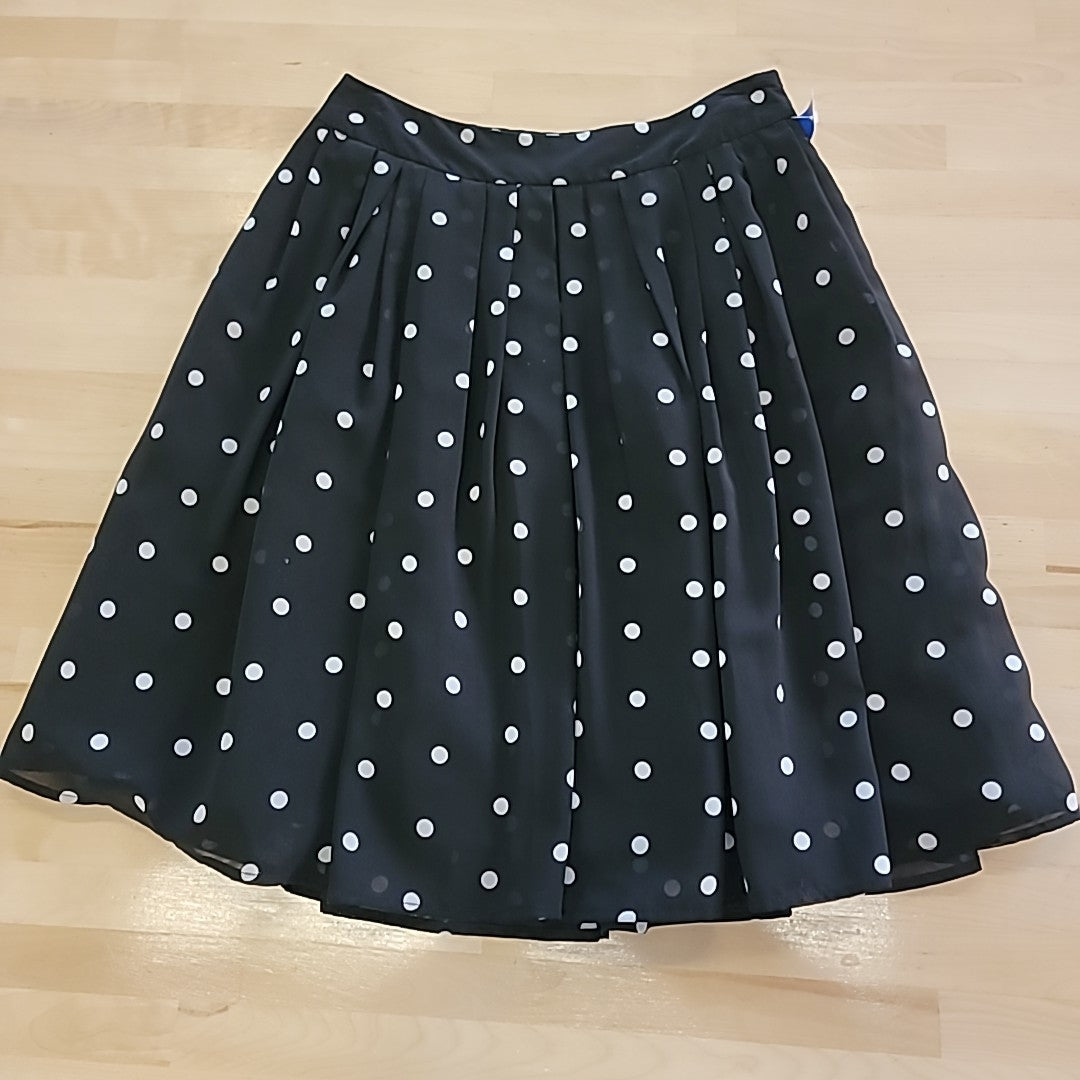 Worthington Size 4P Black White Skirt
