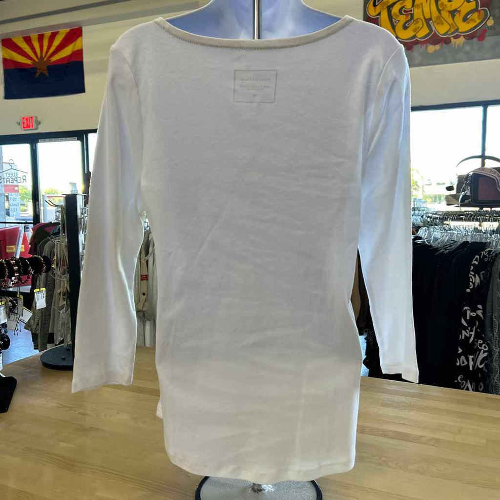 Charter Club Size M White Long Sleeve