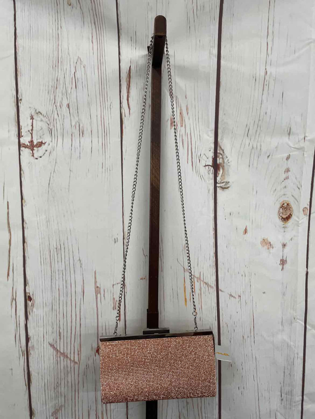 Nina Womens Crystal Frame Clutch Rose Gold