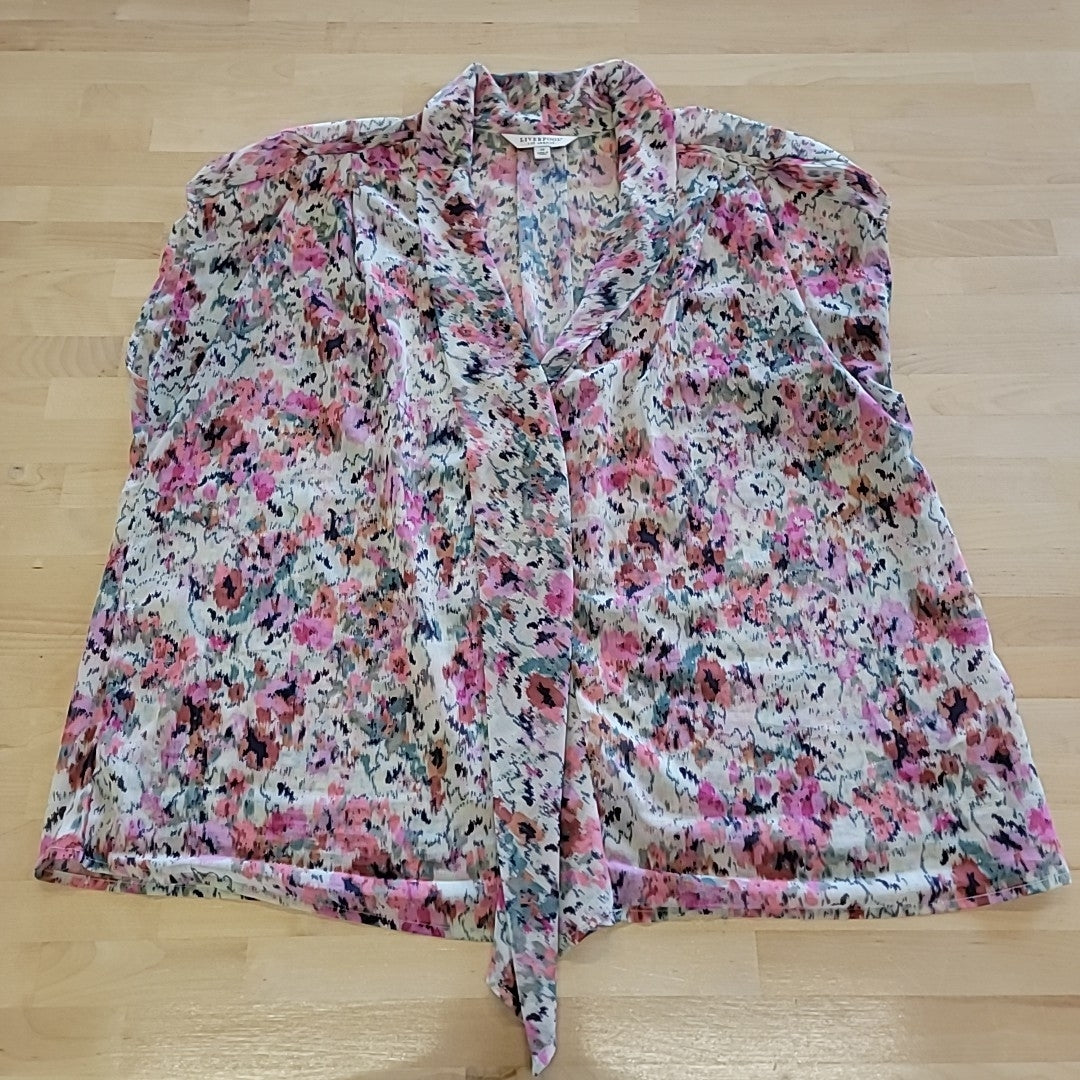 Liverpool Size 2X Pink Blouse
