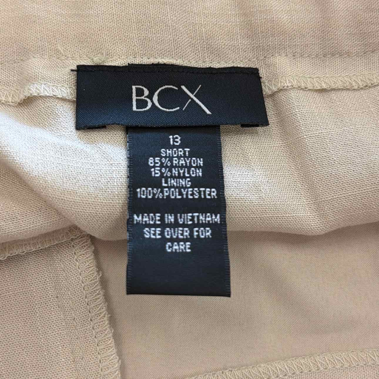 BCX Women Size 13 Tan New Shorts