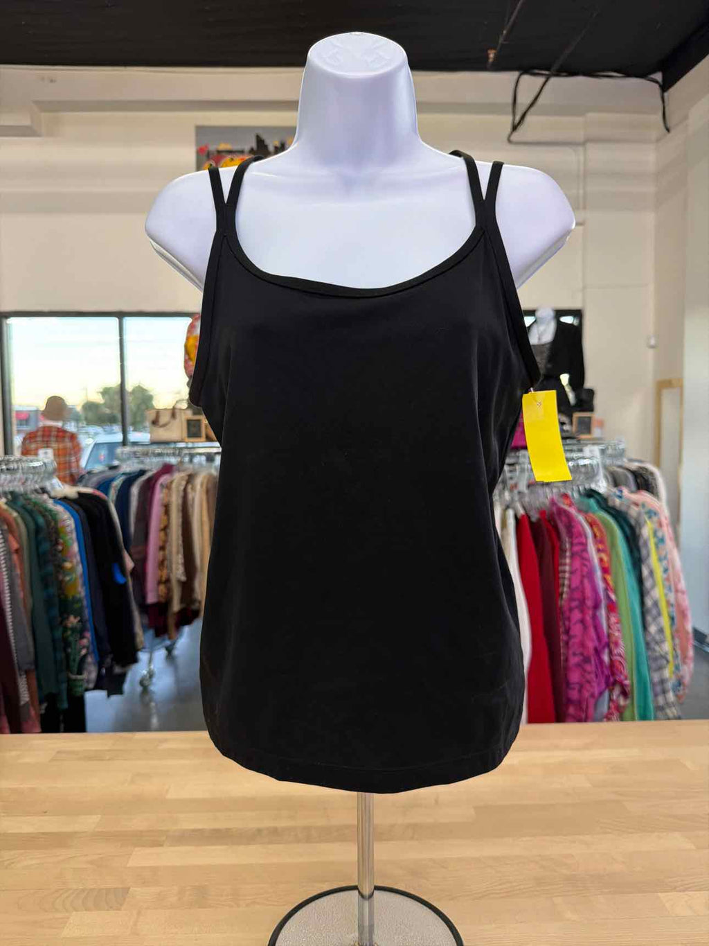 Pink Size M Black Tank